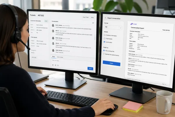 Customer support evidence and ticket history - WADeck