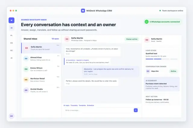 Shared WhatsApp inbox for team collaboration