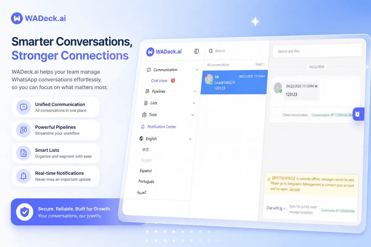 WADeck - Web-based AI WhatsApp CRM